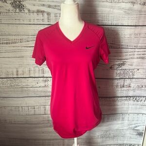 Pink Nike pro v neck size large